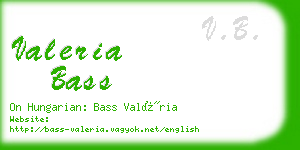 valeria bass business card